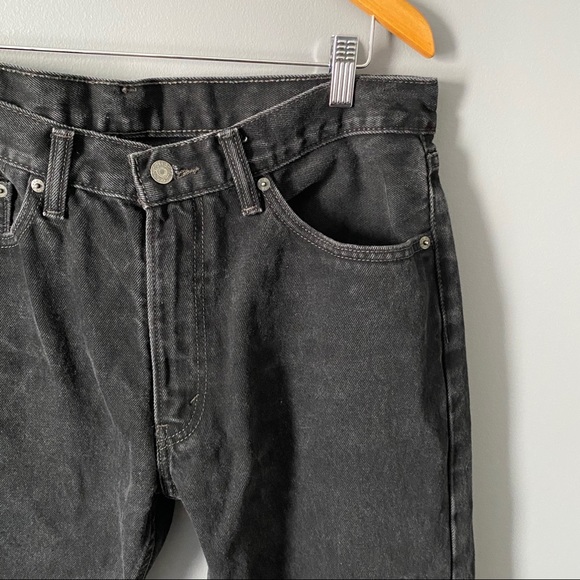 Levi’s 505 Straight Leg Jeans Black - Picture 5 of 6